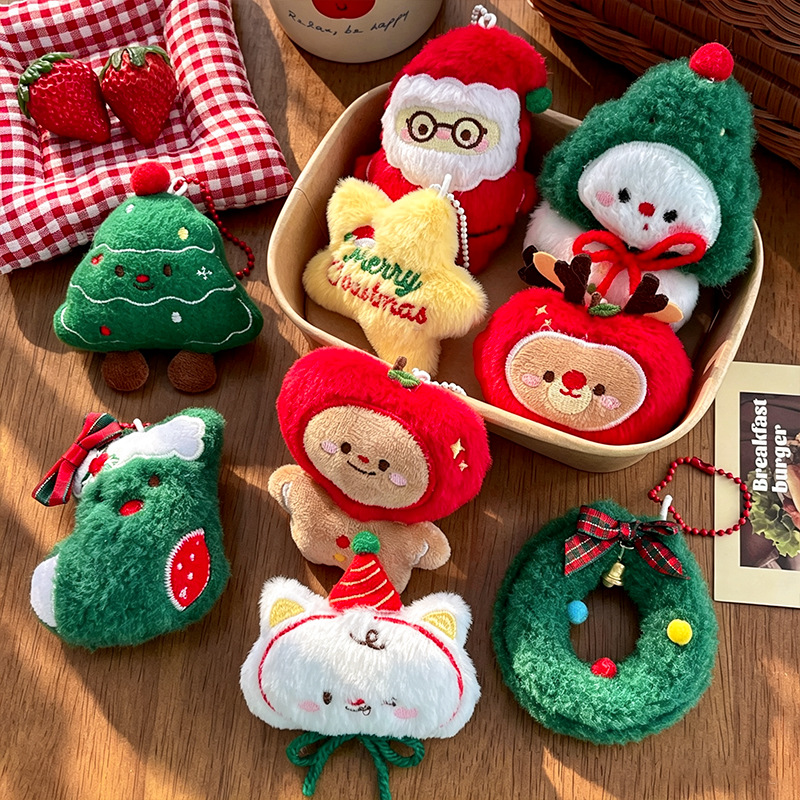 9pcs/Set Chrismas Plush Keycha - Backpacks 评论和价格