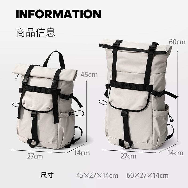New Men's Roll Mouth Expandabl - Foldable Rolling Luggage Bag 评论和价格