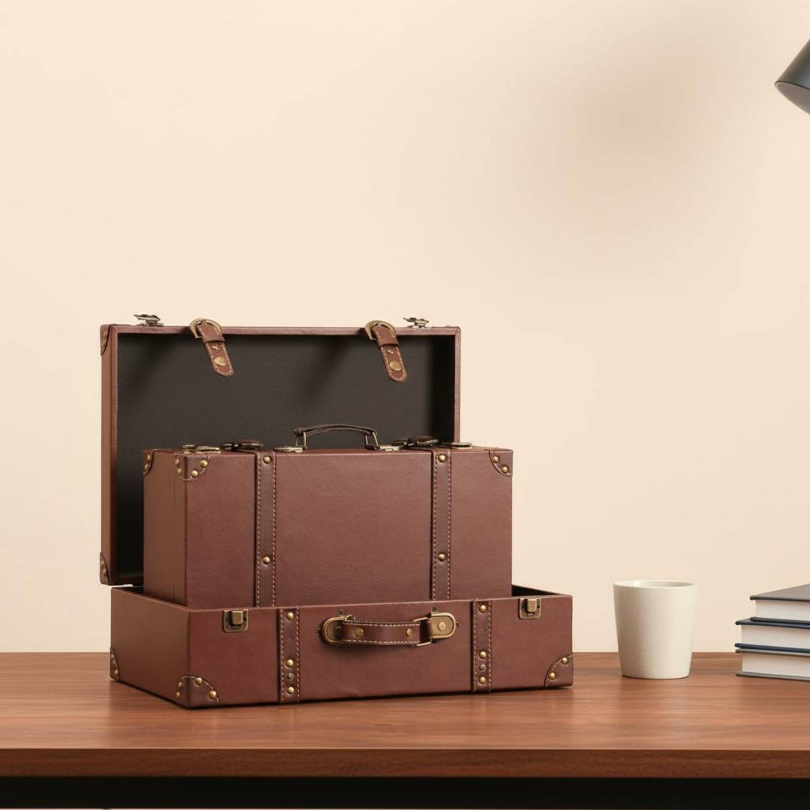 Vintage Suitcase Trunk Rivet H - Retro Vintage Trunk Suitcase 评论和价格