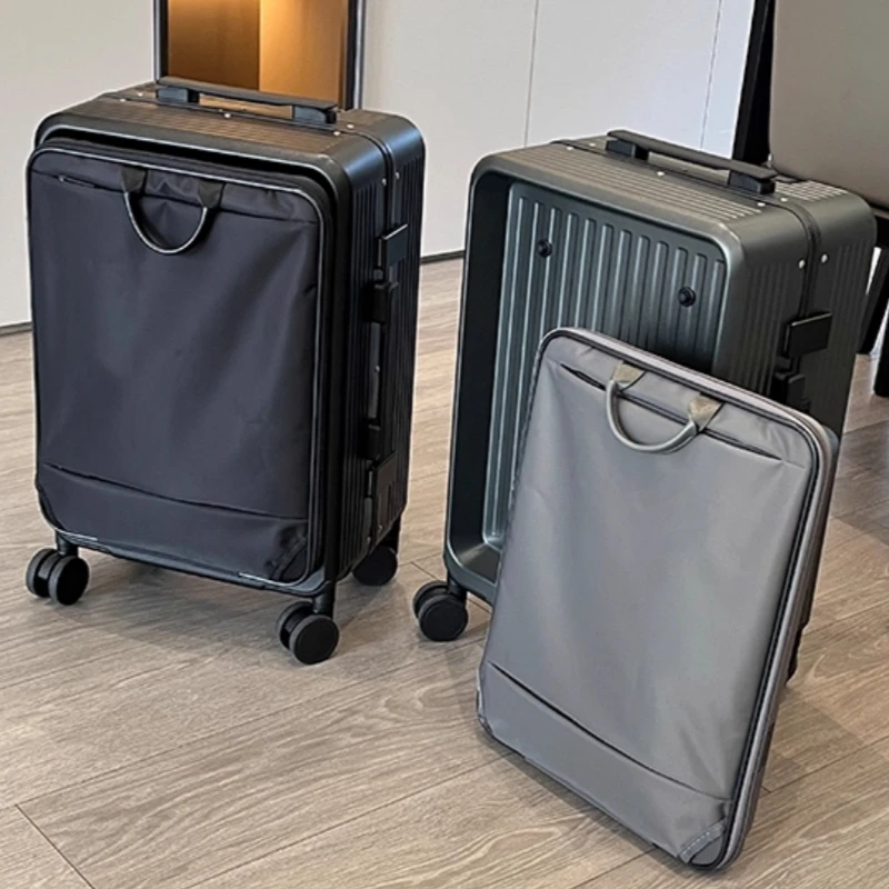 2-in-1 Suitcase Detachable Bac - Aluminum Frame Carry On Luggage 评论和价格