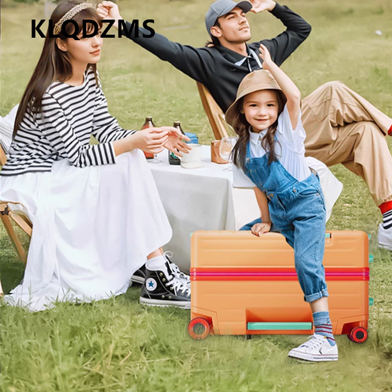 KLQDZMS Sitting and Riding Lug - Spinner Wheel Rolling Suitcase 20 Inch 评论和价格