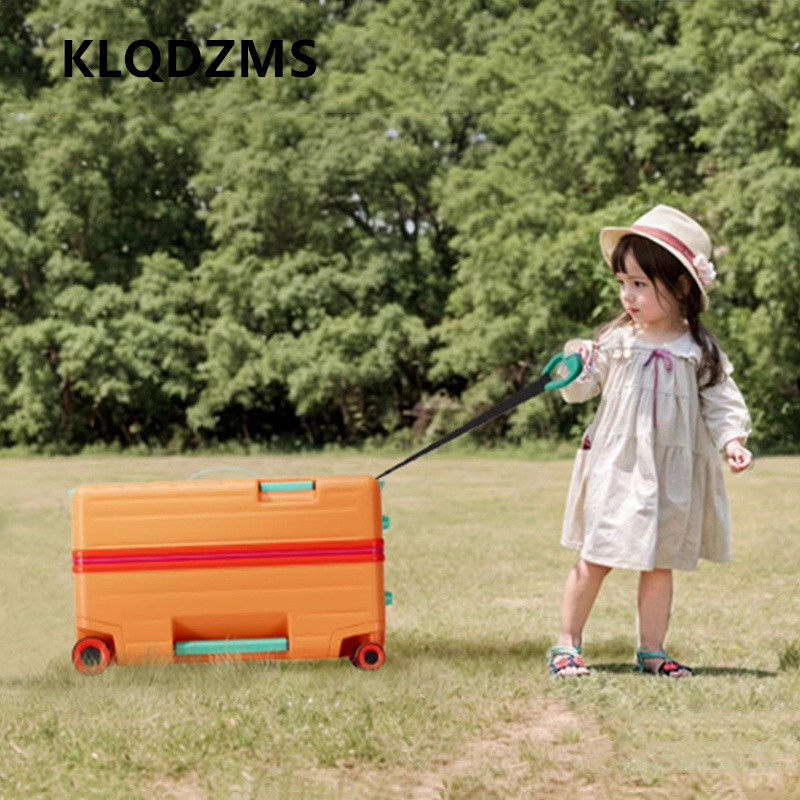 KLQDZMS Sitting and Riding Lug - Spinner Wheel Rolling Suitcase 20 Inch 评论和价格