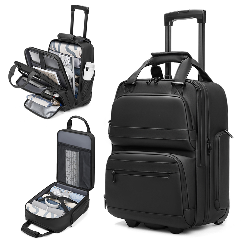 Travel Trolley Business Backpa - Foldable Rolling Luggage Bag 评论和价格