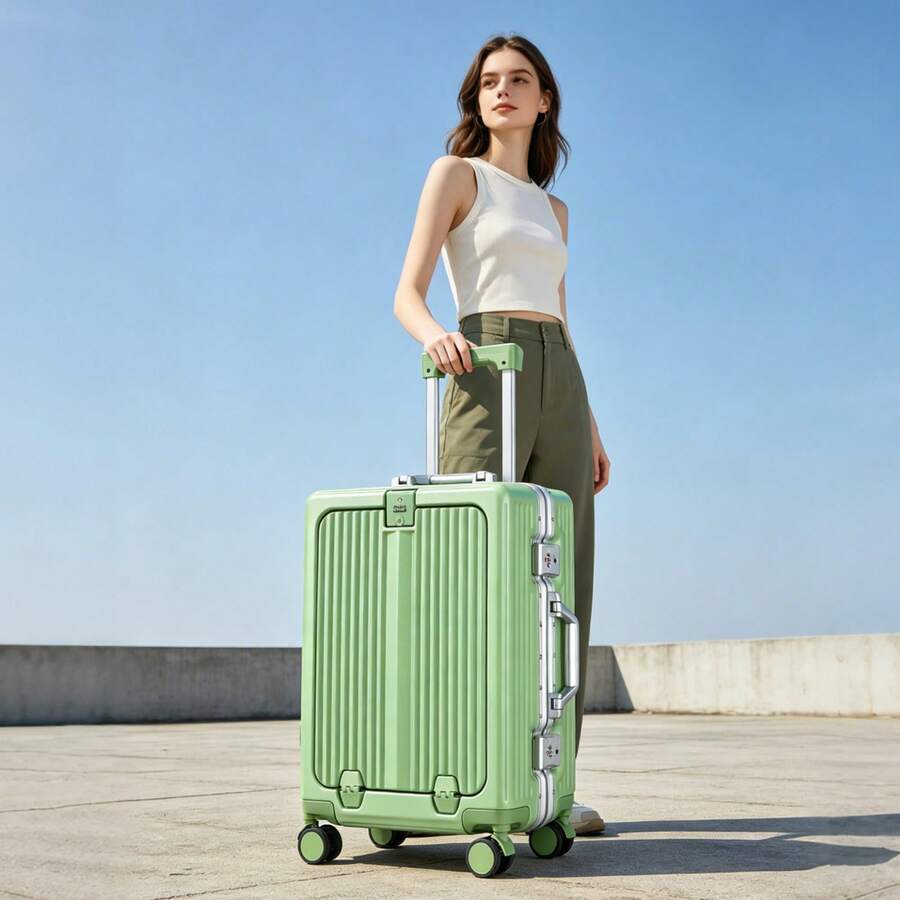 Tidal flash 20/24 Inch Front O - Front Opening Laptop Luggage 24 Inch 评论和价格