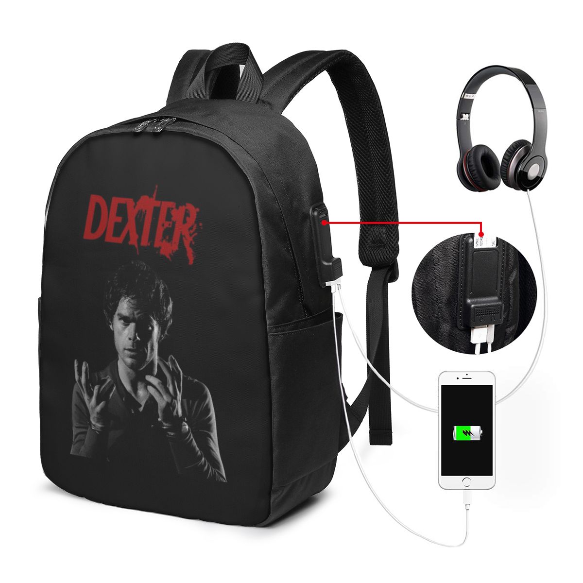 Movie Dexter Morgan Backpack T - Travel Bags 评论和价格