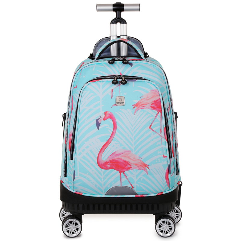 Rolling Backpack with Spinner  - Foldable Rolling Luggage Bag 评论和价格