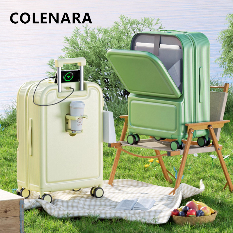 COLENARA ABS+PC Suitcase Front - Front Opening Laptop Luggage 24 Inch 评论和价格